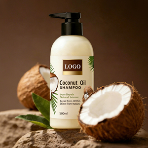 Champú de Aceite de Coco Natural de 500 ml OEM/ODM para Cabello Dañado, Hidratante y Suavizante Natural a Base de Plantas - Product Image 1