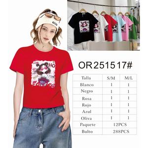 Comodo7 T-shirts à manches courtes personnalisés pour femmes Impression mignonne de luxe avec transferts de chaleur en strass Offre Spéciale - Product Image 2