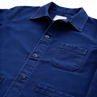 Veste de travail vintage française personnalisée avec votre logo, style Rainbow Spray, épaisse, avec plusieurs poches, veste de travail rétro pour hommes