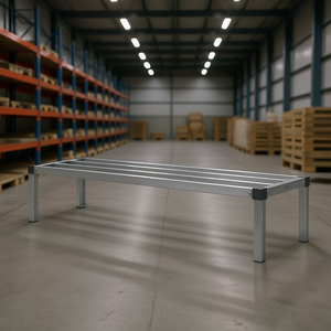 Scaffale in alluminio per stoccaggio 60 x 20 x 12 pollici, scaffalatura fissa per impieghi gravosi per magazzino, scaffali impilabili, modello - Product Image 2