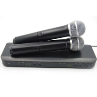 Système sans fil XLR portable professionnel BLX288/SIM58a avec deux microphones dynamiques Beta58a à main et cravate pour utilisation en direct
