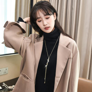 Moda çok yönlü sonbahar kış uzun yılan kolye kadınlar için kişiselleştirilmiş benzersiz kazak zinciri takı - Product Image 6