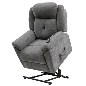 Fauteuil inclinable manuel en tissu gris, design moderne du milieu du siècle, dossier Queen <span class=keywords><strong>Anne</strong></span>, fonction massage, poche de rangement latérale - Product Image 3
