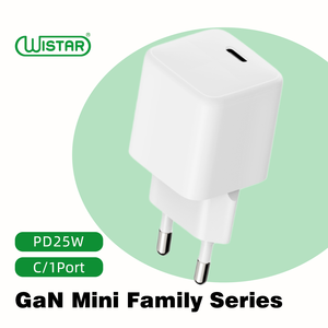 Chargeur mural PD à charge rapide 25W Gan Type-C avec prise EU pour écouteurs et appareil photo - Product Image 1