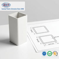 Pipa PVC Kaku Ekstrusi Persegi Putih Matt 24.5x24.5mm untuk Konstruksi Rangka Rumah Kaca