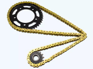 <span class=keywords><strong>Cadena</strong></span> de rodillos personalizada para motocicleta, Piñón dorado, <span class=keywords><strong>428</strong></span>, 520, China - Product Image 3