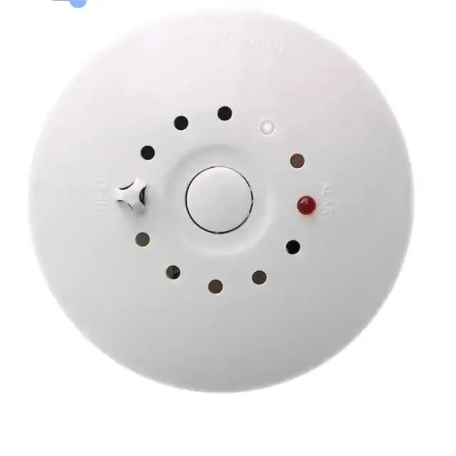 Photoelectric smoke and heat detector Fire Alarm 2 In 1 Smoke And Heat Combo Sensor With DC9V Battery Backup