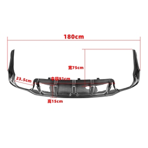 Diffusore Posteriore in Fibra di Carbonio Stile K per Audi <span class=keywords><strong>A6</strong></span> <span class=keywords><strong>C8</strong></span> <span class=keywords><strong>Allroad</strong></span> 2019-2022 con Lampada per Paraurti Posteriore - Product Image 6
