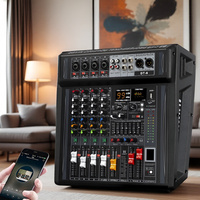 Console de mixage audio portable 8 canaux avec amplificateur intégré, effets USB Bluetooth pour système de sonorisation d'événements de groupe