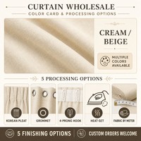 Rideaux occultants prêts à poser en chenille française, écologiques, insonorisants, couleur crème, motifs floraux délicats, design jacquard