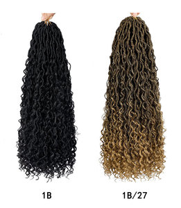 Dreadlocks synthétiques en soie haute température, double trame, pour tresses au crochet, style BOHO Goddess River LOCS, 18/22 pouces, pour cheveux africains - Product Image 6
