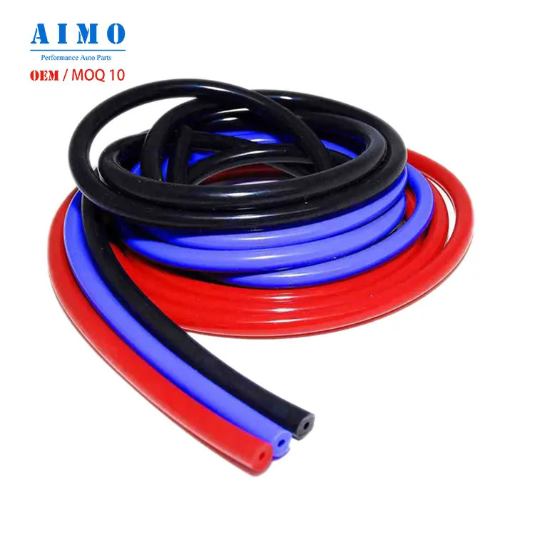 Customized Reinforced High Temperature Resistance Silicone Rubber Braided Vacuum Hose Tubing For Car Truck
