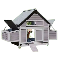 Nouveau Nid de Poule de Luxe Extérieur Imperméable et Anti-Froid, Villa pour Poules avec Maison Principale, Cage à Poules en Bois
