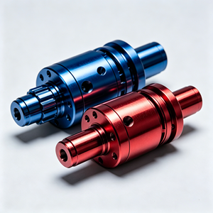Eje Rotatorio de Precisión Anodizado en Azul, Mecanizado por CNC, Electroerosión por Hilo, Junta Fluida Aeroespacial, Componente de Aviación Personalizado Hecho Según Sus Especificaciones - Product Image 5