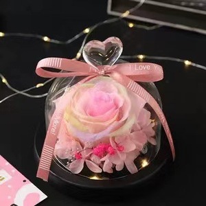 Caja de regalo de rosas con cubierta de cristal de flores frescas conservadas, regalo de cumpleaños de San Valentín para novia y amigos - Product Image 2