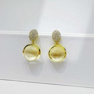 factory price plata 925 sterling silver polish round <b>earring</b> fashion butterfly korean <b>girls</b> 18k gold plated heart <b>stud</b> <b>earrings</b> - Product Image 5
