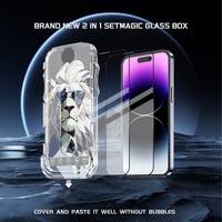 Lunettes de soleil haut de gamme Lion Magic Glass Box pour iPhone 18 Pro Max, kit d'installation facile, accessoires pour téléphone, écran pour iPhone 18 Pro