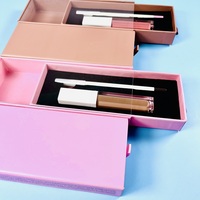 Boîtes personnalisées pour kit de gloss et crayon à lèvres rose, noir, marron – Emballage vide pour maquillage à marque privée, coffret cadeau combo lèvres