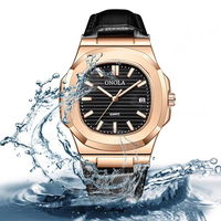 ONOLA 3853 Luxus Mechanische Uhr für Herren Klassisches Design Edelstahlarmband Business Mode Zeiger Taucher Automatikuhr