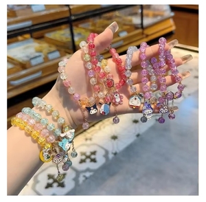 Promozione Simpatici Braccialetti Bangle con Ciondoli e Perline Popcorn Gioielli Cartone Animato per Bambine Idea Regalo Amicizia - Product Image 4