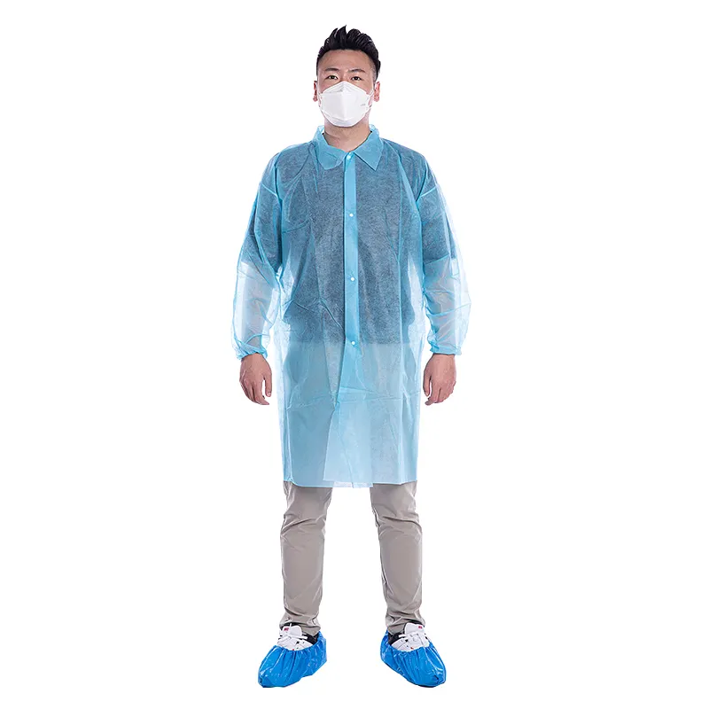Disposable Doctor Gown Disposable Customized Nonwoven Visitor Gown Different Colors Disposable Lab Coat Lab Gown