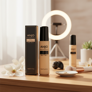 Korean Cosmetic ANJO Mineral Black Snail Cream Pressed Powder <b>Foundation</b> SPF50+ PA+++ Whitening Brighten Anti-Wrinkle - Product Image 3