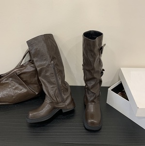 2025 Winter Outdoor Comfort Walking Knee High <b>Boots</b> Platform Chunky Heels Punk New Fashion Women's Casual Shoes Botas - Product Image 2