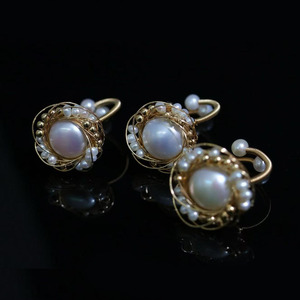 Adjustable 14K Gold Filled Wire Wrapped <b>Ring</b>, Handmade Natural Freshwater Pearl Open Statement <b>Ring</b> Jewelry manufacture - Product Image 3