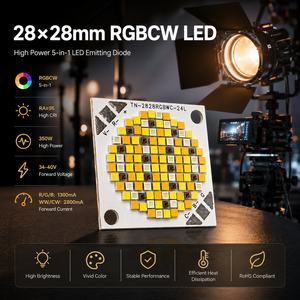 Fabrication fiable, 300W, haute puissance, matrice LED COB RGBW RGBCW 36V CRI 97 pour la photographie professionnelle et l'éclairage de studio TV - Product Image 2