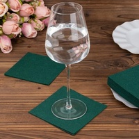 Serviettes en papier colorées jetables 1 pli en pâte de bois vierge, 4 volets, pour cocktails, avec impression de logo personnalisé pour mariages, dîners, anniversaires, vins