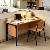 Meubles d'école et de bureau modernes en bois sur mesure pour enseignants, ensemble bureau et chaise avec tiroirs verrouillables
