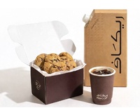 Boîte à brownies, crackers et tiramisu avec couvercle coulissant et poignée, design personnalisé, à emporter