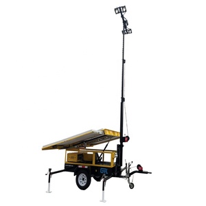 Torre de Luz Solar 4*390W 48V con Arranque Automático, Batería 2*50Ah, LED 7M, Generador Óptico, Precio de Fábrica - Product Image 3
