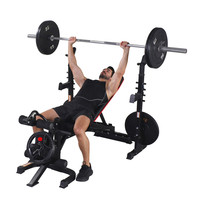 Banc de musculation multifonctionnel pour haltères et machines à tirer les lats avec bancs et racks parfaits Accessoires