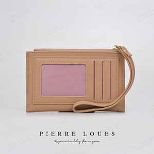 Portefeuille pour femme Pierre Loues, mini porte-monnaie à fermeture éclair, couleur unie, porte-cartes, 4 pouces, usage quotidien - Product Image 4