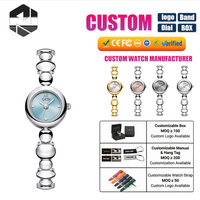 Montre à quartz pour femme GEDI, style minimaliste et luxueux, avec chaîne à perles, polyvalente, haut de gamme, étanche, pour les trajets quotidiens, modèle 62055