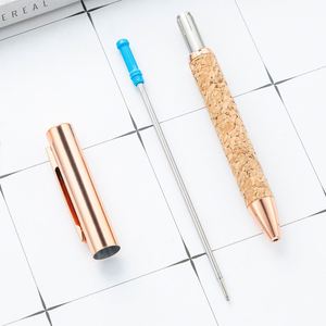 Rose Gold Twist Metal Ballpoint <b>Pen</b> With Natural Cork Grip Eco Friendly Sustainable Executive <b>Pen</b> Custom Logo - Product Image 5