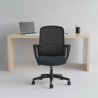 Chaise de bureau ergonomique pivotante confortable en maille de haute qualité au design moderne et populaire avec accoudoirs réglables Noir 5 ans