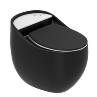 Salle de bain en céramique de couleur noire moderne chinoise, lavage en une pièce Wc s-trap cuvette toilette