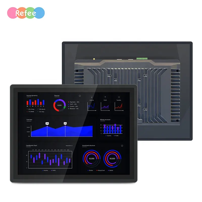 Industrial fanless computer ip65 rugged panel android wall mount capacitive open frame touch screen monitor industrial pc