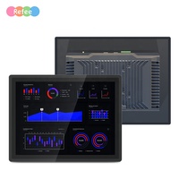 Komputer Industri Tanpa Kipas Baru IP65 Panel Tangguh Multi-OS USB/VGA/DVI Aluminium Pemasangan Dinding Layar Sentuh Kapasitif 10 Titik