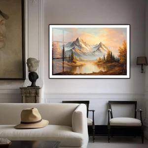 Impressions d'art <span class=keywords><strong>photo</strong></span> personnalisées sur toile, décoration murale, paysage de <span class=keywords><strong>montagne</strong></span> sur toile encadrée, peinture murale - Product Image 1