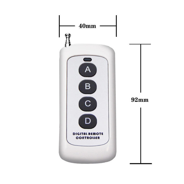 433Mhz Remote Control Learning Code 1527 RF Module Wireless 2/4/6/8 Button Antenna Reach 1000m Long Range Door Opener