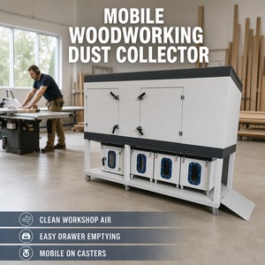 ระบบดูดฝุ่นไม้แบบเคลื่อนที่สองขั้นตอน ยี่ห้อ Factory Direct Woodworking Pulse Jet พร้อมล้อเลื่อน - Product Image 1