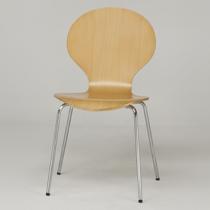 Sillas de comedor Rojas modernas, muebles apilables para el hogar con diseño de madera para uso en la cocina - Product Image 1