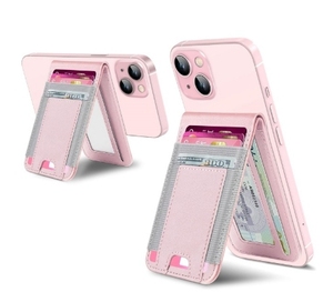 Ví đựng thẻ da tùy chỉnh năm 2024, có nam châm, tích hợp giá đỡ điện thoại di động cho iPhone 16/15/14 Pro Max/14 Pro/14/14 Plus/13/12 Series - Product Image 2