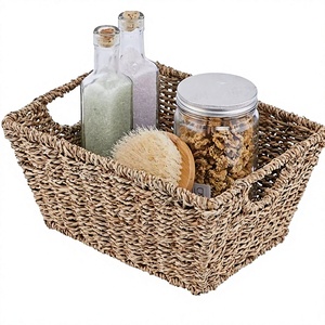 Light Seagrass Eco-Friendly Multifunction Laundry Rolling Clothes Hamper 3-Piece Canister Bread <b>Bin</b> <b>Wheels</b> Steel - Product Image 3