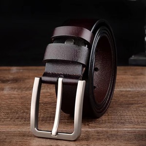 Cinturón de cuero genuino de animales 100% de alta calidad, cinturón de cuero puro para hombres, hebilla de aleación ajustable informal, cinturón de cuero genuino - Product Image 6