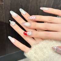 Ongles pressés faits à la main de haute qualité, luxueux, en acrylique irisé, forme stiletto carrée, courte, cercueil, vente en gros, ongles portables au quotidien