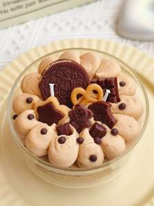 Soy Wax Handmade Cute Christmas Dessert Cake Scented <strong>Art</strong> <strong>Candles</strong> Customizable Personalized Logos for Decorating Spas Dessert - Product Image 4